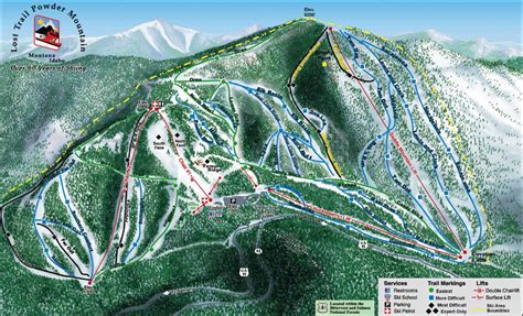 Lost trail ski area - TAOS SKI VALLEY STATISTICS. Average Annual Snowfall - 300 inches; Average Days Of Sunshine - 300+ days; Total Acreage - 1,294 acres; Number of Trails - …